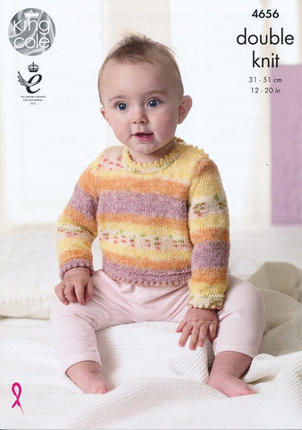 King Cole Splash DK Pattern 4656 - Waistcoat, Cardigan & Sweater