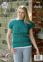 King Cole Corona Chunky Pattern 4662 - Sweater & Top - NOW €1.00