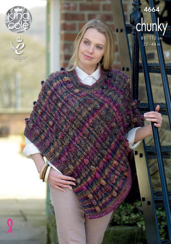 King Cole Corona Chunky Pattern 4664 - Cape & Tabard - NOW €1.00