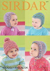 Sirdar Snuggly Rascal DK Pattern 4771 - Baby Hats - NOW €1.00