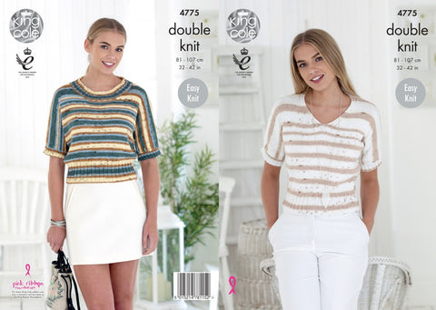 King Cole Cottonsoft Crush DK Pattern 4775 - Ladies' Tops