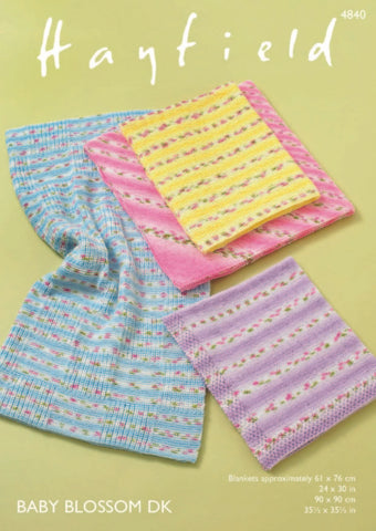 Hayfield Baby Blossom DK Pattern 4840 - Blankets