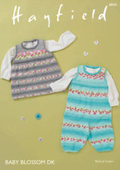 Hayfield Baby Blossom DK Pattern 4844 - Dungarees & Pinafore