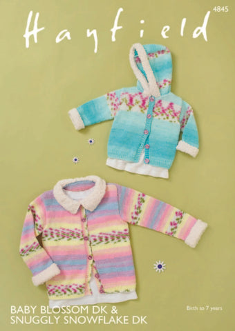 Hayfield Baby Blossom DK & Snuggly Snowflake DK Pattern 4845 - Jackets