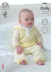 King Cole Big Value Baby Chunky Pattern 4846 - All in One, Hoody, Pants & Hat