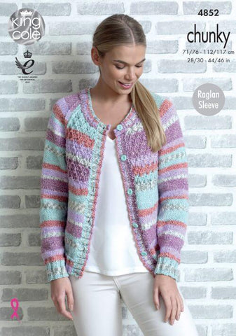 King Cole Drifter Chunky Pattern 4852 - Sweater & Cardigan
