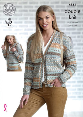 King Cole Drifter DK Pattern 4854 - Ladies Cardigans