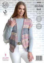 King Cole Drifter DK Pattern 4855 - Ladies Cardigan & Waistcoat