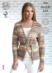 King Cole Drifter DK Pattern 4855 - Ladies Cardigan & Waistcoat