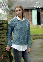 King Cole Big Value Tonal Chunky Pattern 4881 - Sweaters