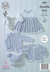King Cole Cherish Dash & Cherished DK Pattern 4896 - Baby Set
