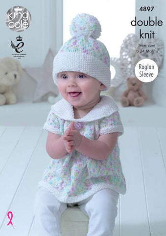 King Cole Cherish Dash & Cherished DK Pattern 4897 - Baby Set