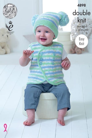 King Cole Cherish Dash & Cherished DK Pattern 4898 - Baby Set