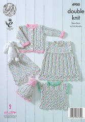 King Cole Cherish Dash & Cherished DK Pattern 4900 - Baby Set