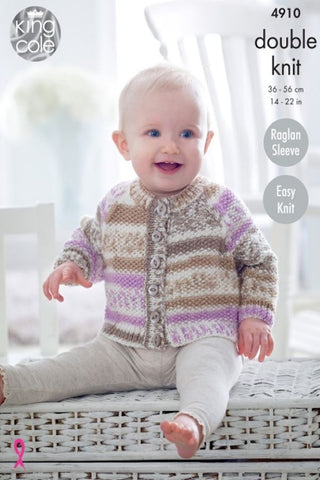 King Cole Cherish & Cherished DK Pattern 4910 - Cardigans & Sweater