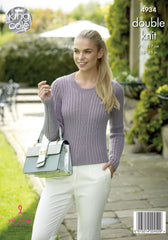 King Cole Luxury Merino DK Pattern 4934 - Cardigan & Sweater