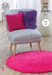 King Cole Tufty Super Chunky Pattern 5050 - Blankets, Cushions & Rugs