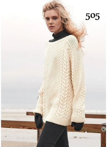 Rico Essentials Soft Merino Aran Pattern 505 - Sweater & Scarf