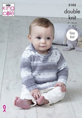King Cole Cottonsoft Baby Crush DK & Cottonsoft Pattern 5103 - Sweaters