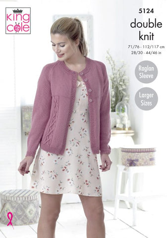 King Cole Cottonsoft DK Pattern 5124 - Cardigan & Sweater