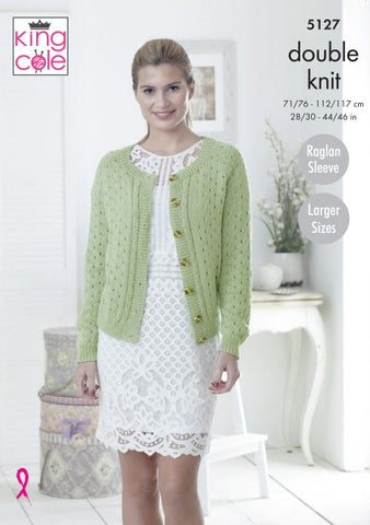 King Cole Cottonsoft DK Pattern 5127 - Sweater & Cardigan