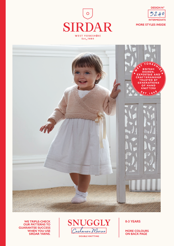Sirdar Snuggly Cashmere Merino DK Pattern 5240 - Long & Short Ballerina Cardigan