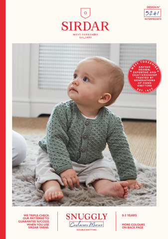 Sirdar Snuggly Cashmere Merino DK Pattern 5241 - Round Neck Cardigan