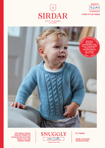 Sirdar Snuggly 100% Cotton Pattern 5270 - Cabled Sweater & Tank -