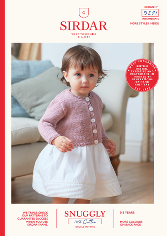 Sirdar Snuggly 100% Cotton Pattern 5271 - Long & Short Sleeved Cardigan -