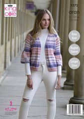 King Cole Drifter Aran Pattern 5272 - Ladies Cardigans