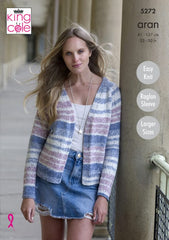 King Cole Drifter Aran Pattern 5272 - Ladies Cardigans