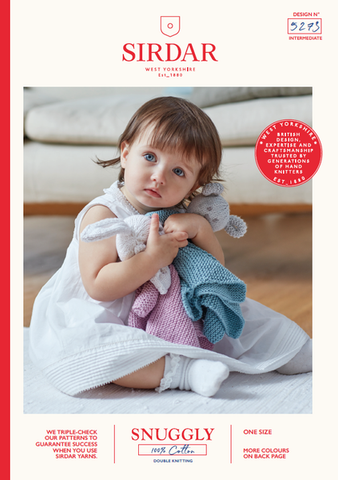 Sirdar Snuggly 100% Cotton Pattern 5273  - Rabbit & Bear Comforter