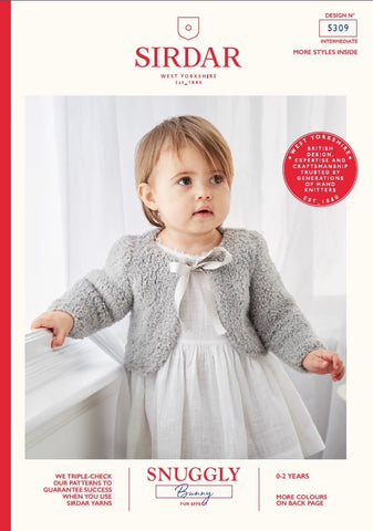 Sirdar Snuggly Bunny Pattern 5309 - Round Neck Bolero & V-Neck Sleeveless Bolero