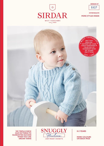 Sirdar Snuggly Heirloom DK Pattern 5327 - Cable Panel Sweater - NOW €1.00