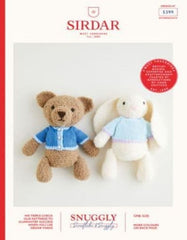 ﻿Sirdar Snuggly Snowflake Chunky Pattern 5399 - Teddy Bear & Bunny