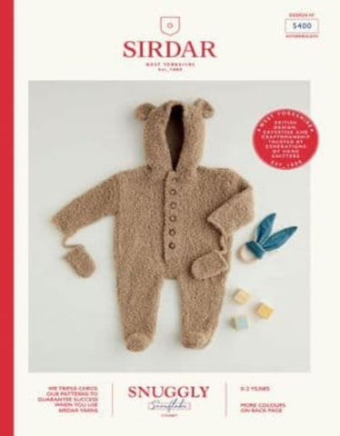 Sirdar Snuggly Snowflake Chunky Pattern 5400 - Teddy Bear Romper