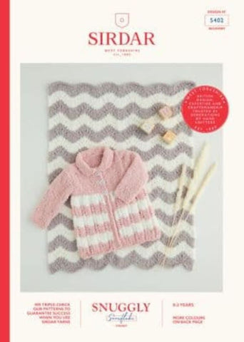 Sirdar Snuggly Snowflake Chunky Pattern 5402 - Coat & Blanket