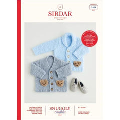 ﻿Sirdar Snuggly Snowflake Chunky Pattern 5404 - Teddy Bear Cardigans