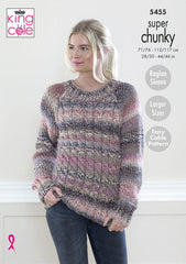 King Cole Explorer Super Chunky Pattern  - 5455 Sweater, Hat & Scarf