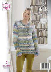 King Cole Explorer Super Chunky Pattern  - 5458 Sweater & Cardigan