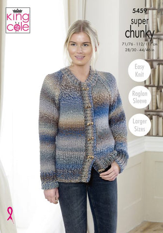 King Cole Explorer Super Chunky Pattern  5459 - Cardigan & Sweater