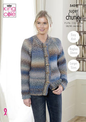 King Cole Explorer Super Chunky Pattern  5459 - Cardigan & Sweater