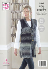 King Cole Explorer Super Chunky Pattern  5460 - Cardigan & Waistcoat