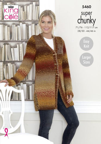 King Cole Explorer Super Chunky Pattern  5460 - Cardigan & Waistcoat