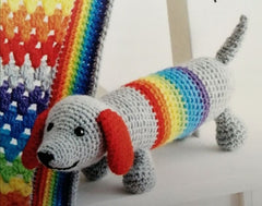 King Cole Big Value DK Pattern 5502 - Rainbow Baby Blankets & Sausage Dog