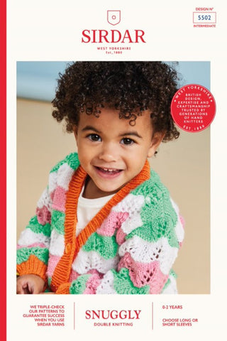 Sirdar Snuggly DK Pattern 5502 - Catching Waves Cardigan