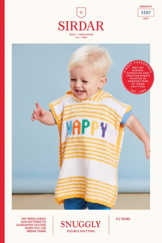 Sirdar Snuggly DK Pattern 5507 - Happy Holidays Poncho