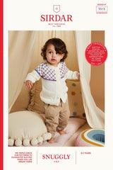 Sirdar Snuggly 4 Ply Pattern 5515 - Plaid & Plain Cardigan