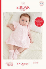 Sirdar Snuggly 3 Ply Pattern 5520 - Lovely Little Lacy Dress