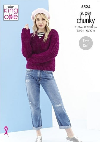 King Cole Timeless Super Chunky Pattern 5524 - Sweaters